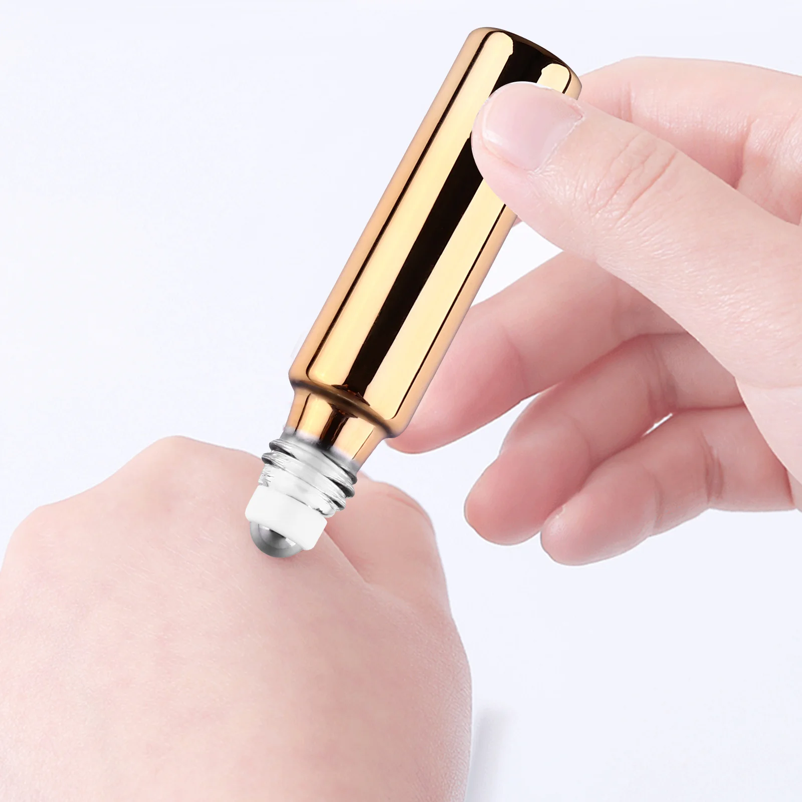 6 قطعة غطاء خط القطع لفة على زجاجات مانعة للتسرب الفولاذ المقاوم للصدأ الكرة الطيران السفر زيت طبيعي العطور زجاجات زجاجية قابلة لإعادة الملء #3