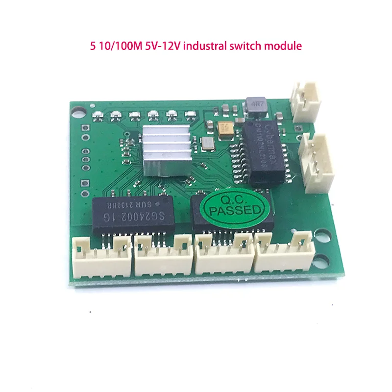 100M switch Unmanaged 3/5port 10/100M industrial Ethernet switch module Motherboard Ethernet PCBA board OEM Auto-sensing Ports