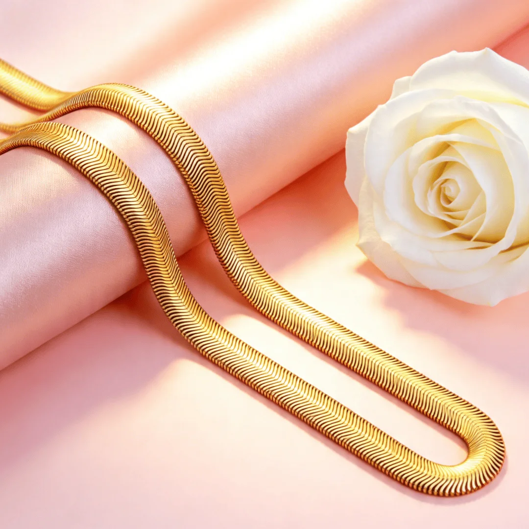

New trendy Casual Jewelry 925 sterling silver 18K gold precious 6MM snake bone chain Necklace for Men Women wedding Holiday Gift