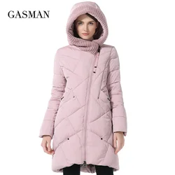 Gasman-casaco com capuz grosso para mulheres, marca parkas, moda, tamanho grande 5xl 6xl, 1702, inverno, 2022