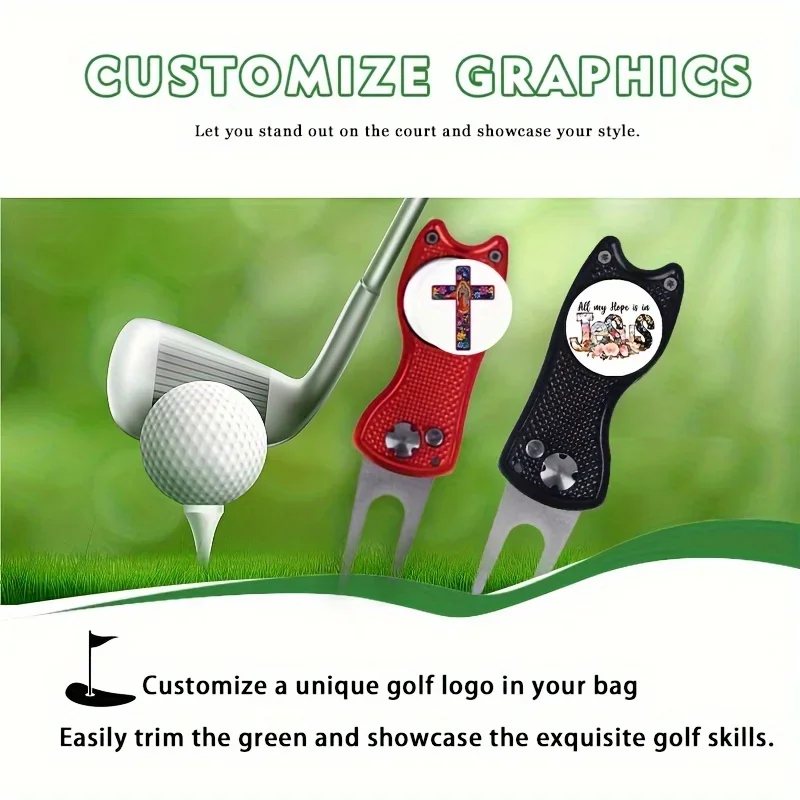 Logo della pallina da Golf in metallo magnetico-accessori per il Golf attrezzatura da Golf, Logo della palla incrociata, Logo della pallina da Golf retrò e Set di Clip per cappello