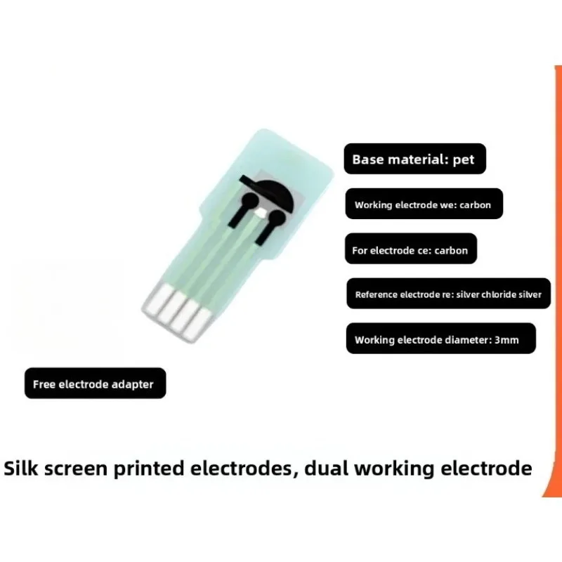 HY-PC201 Screen Printed Carbon Electrode, Double Working Electrode, Electrochemical Sensor SPEC Adapter (one)