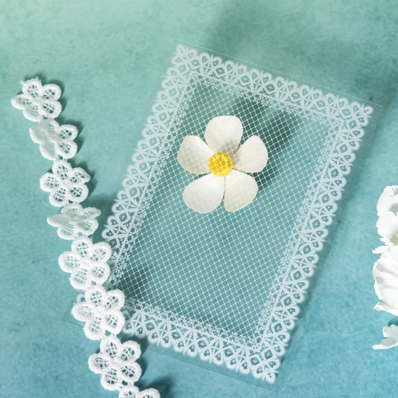 レースセレニティステッカー,10x14cm,ヴィンテージ,コラージュ,手工芸品,カード,文房具,外出用