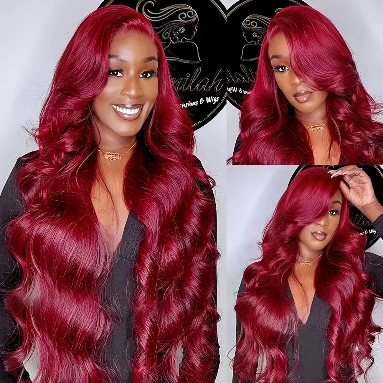 99J Burgundy Body Wave 13x4 Lace Front Wig Human Hair 13x6 HD Lace Frontal Wigs Human Hair Pre Plucked 200 Density Wig For Women