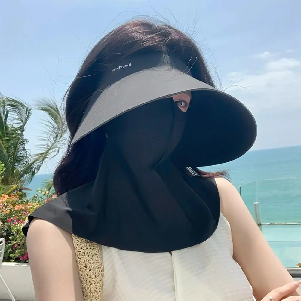 UV-Gesichtsbedeckung für Damen, Sommer-Gesichtsbedeckung UPF 50+, Nackenschutz, Sonnenschutz, UV-Schutz, Radfahren, atmungsaktiv und Sonnenschutz – Detail 7