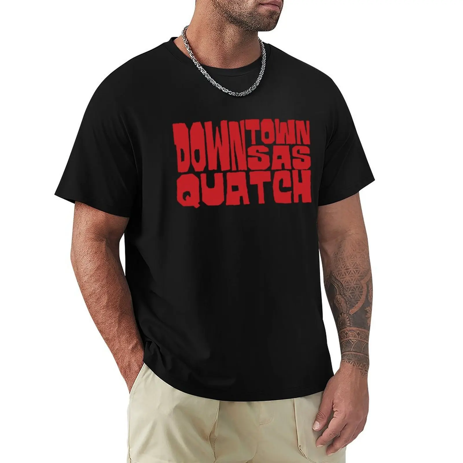 

Downtown Sasquatch t T-Shirt street wear vintage Aesthetic clothing mens graphic t-shirts hip hop