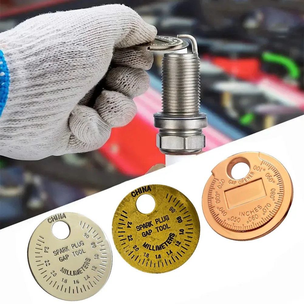 Spark Gap Gauge Measuring Tool Range 0.06-0.24cm/0.02-0.09 Inches Spark-plug Gap Multi-purpose Gauge Accurate Measurement