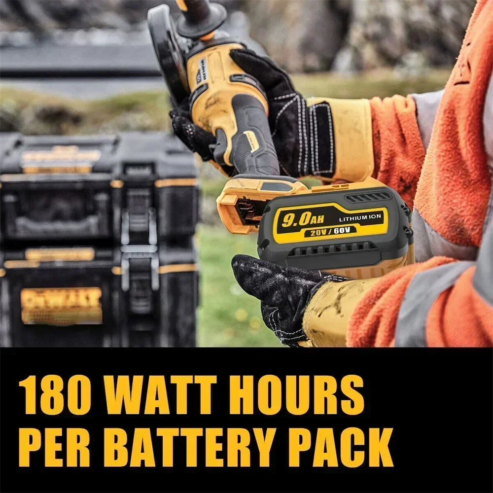แบตเตอรี่ 60V สําหรับ DeWalt DCB200 9000mAh แบตเตอรี่สูงสุด DCB606 DCB609 DCB205 DCB206 DCB209 DCB182 9.0Ah/6.0Ah แบตเตอรี่เครื่องมือ