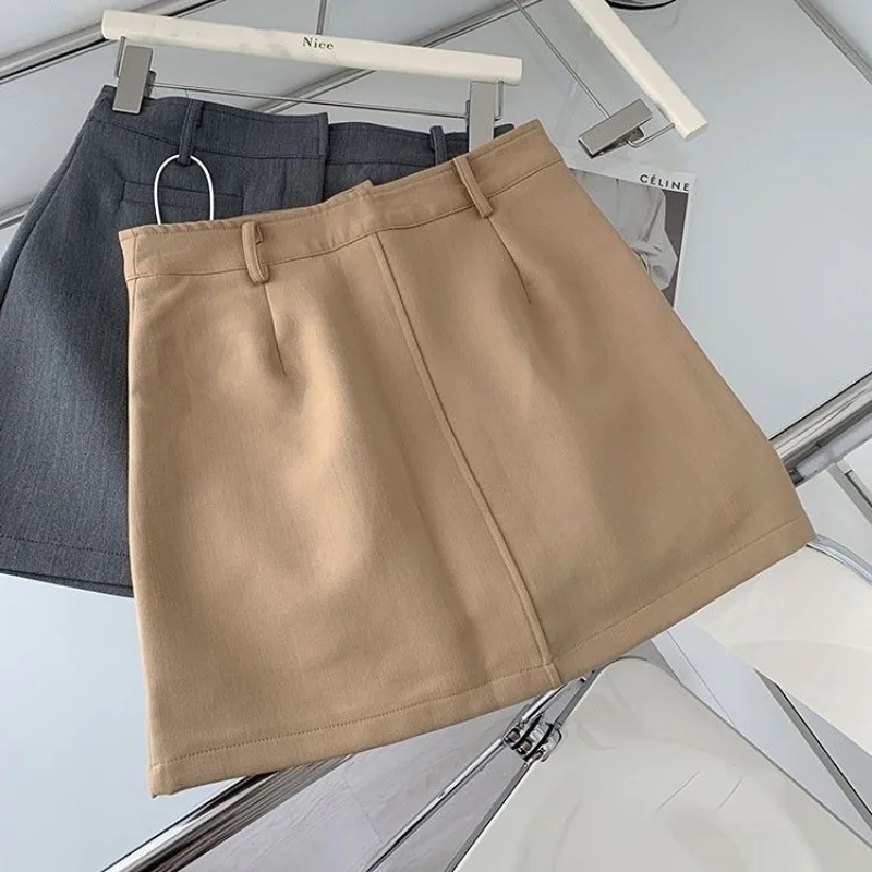 Skirts Women Office Lady Elegant Skinny Sexy Fashion Solid All-match A-line Korean Style High Waist Summer Female Ins Popular