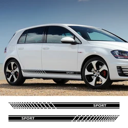 Car Door Side Skirt Stripes Sport Stickers For Volkswagen VW Golf 4 5 6 7 8 GTI GTD GTE MK7 MK5 MK6 MK4 MK3 Auto Accessories