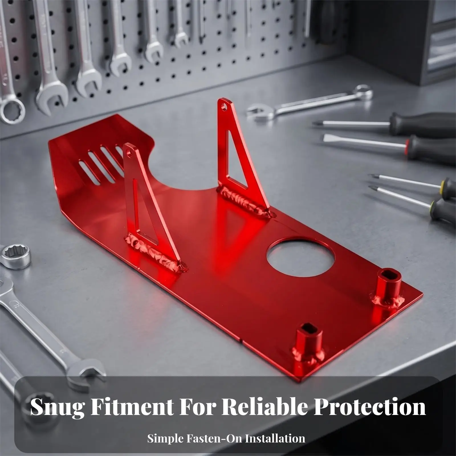 Motorcycle Skid Plate Engine Guard for 125CC 140CC Aluminum Alloy Lightweight Protection with Mounting Brackets