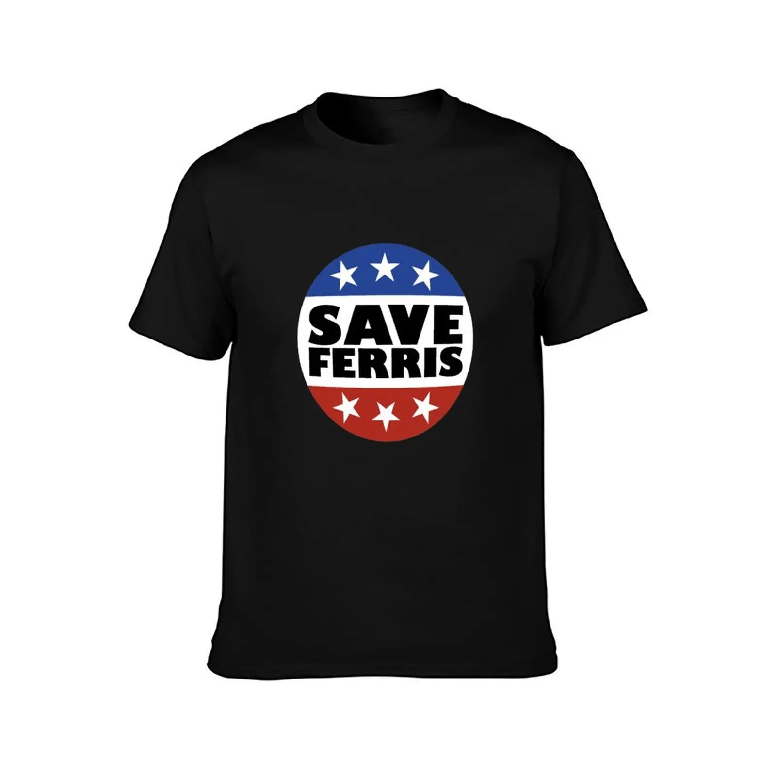 Save Ferris Badge T-Shirt Fashion Print Casual Short Sleeve