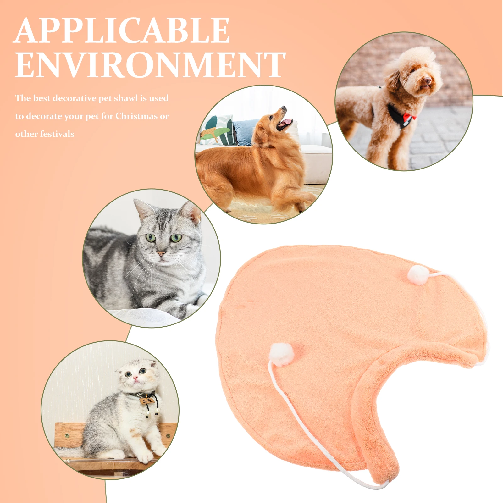 

Warm Costume Coral Fleece Dog Cape Christmas Party Wear Winter Dress Up Clothing Pet Festival Cloak Puppy Costume Pet