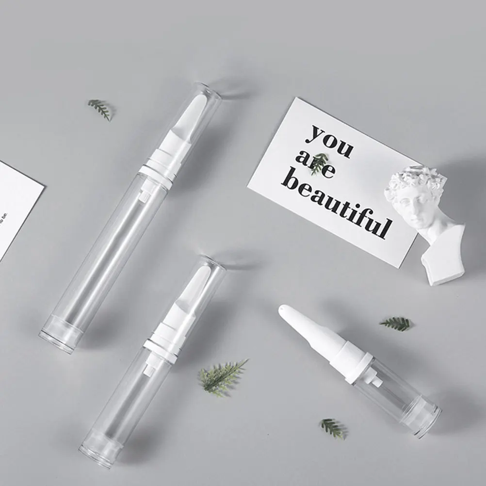 

8pcs Transparent Eye Cream Vacuum Bottles Emulsion Sub Bottles Travel Skincare Dispensing Storage Lotion Airless Pump