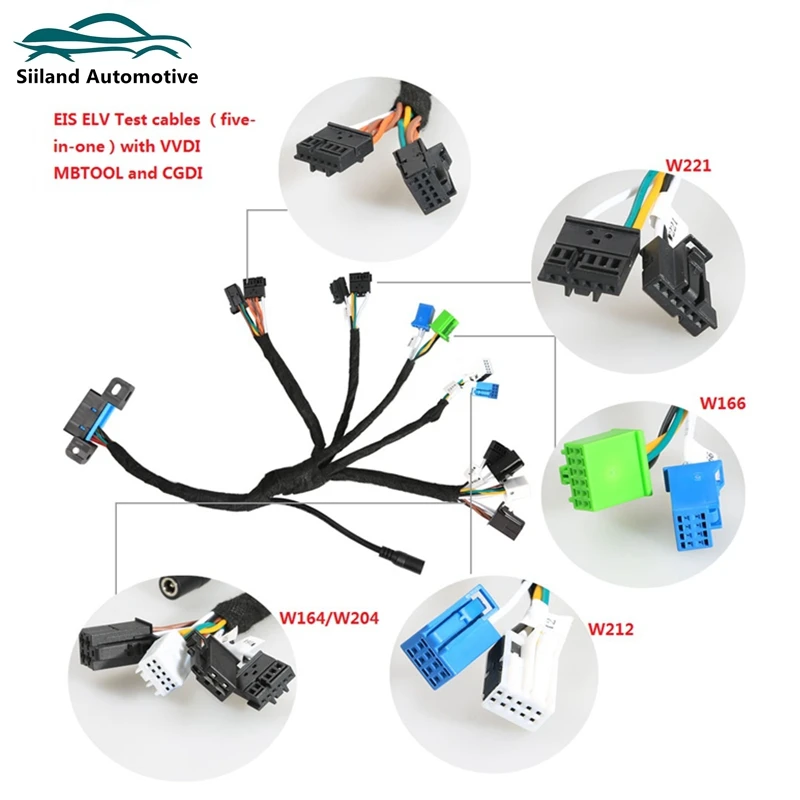 

Origional EIS ELV 7G+ISM+MB ESL Test Cables for Mercedes for Benz Works together with VVDI MB BGA TOOL+Gateway Emulator