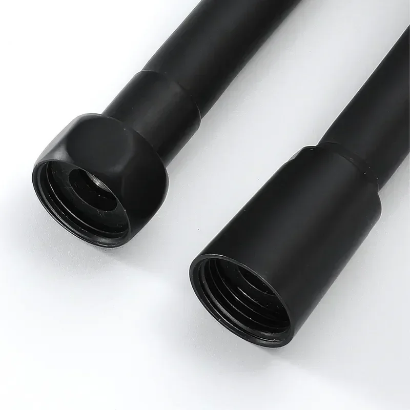 Black Shower Hose Bathroom Fitting PVC Soft Bath Tube 1.5 Meter Water Pipe