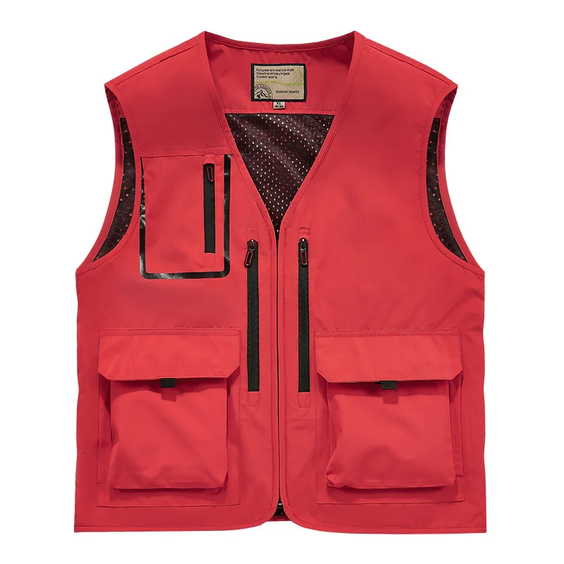 

Men's Multi Pocket Fashionable Vest Camisole Outdoor Fishing Photography Cycling Thin Workwear Quick Drying Vest