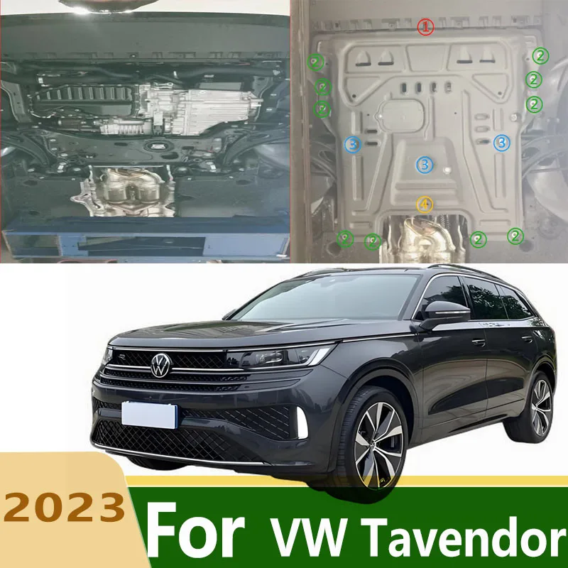 Fit For VW Tavendor Underbody Engine Skid Plate Protector Anti-Collision Anti-Scratch Wear-Resistant Under Cover Splash Shield