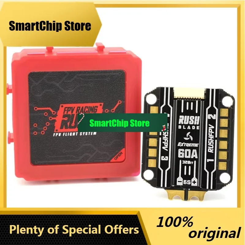 SmCpRUSHFPV BLADE Extreme 60A 128K 3-6S AM32 4in1 Brushless ESC