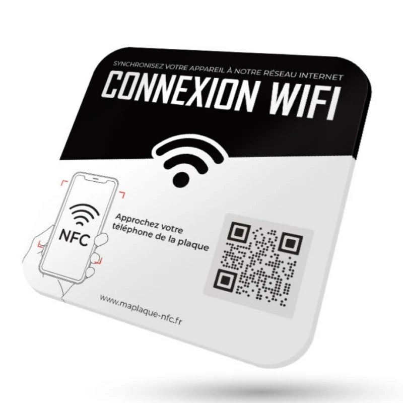 Customized NFC Plaque Wifi,WhatsApp,nfc qr Code Sign For Business,Connected plate,Wifi Network connected,ins scan