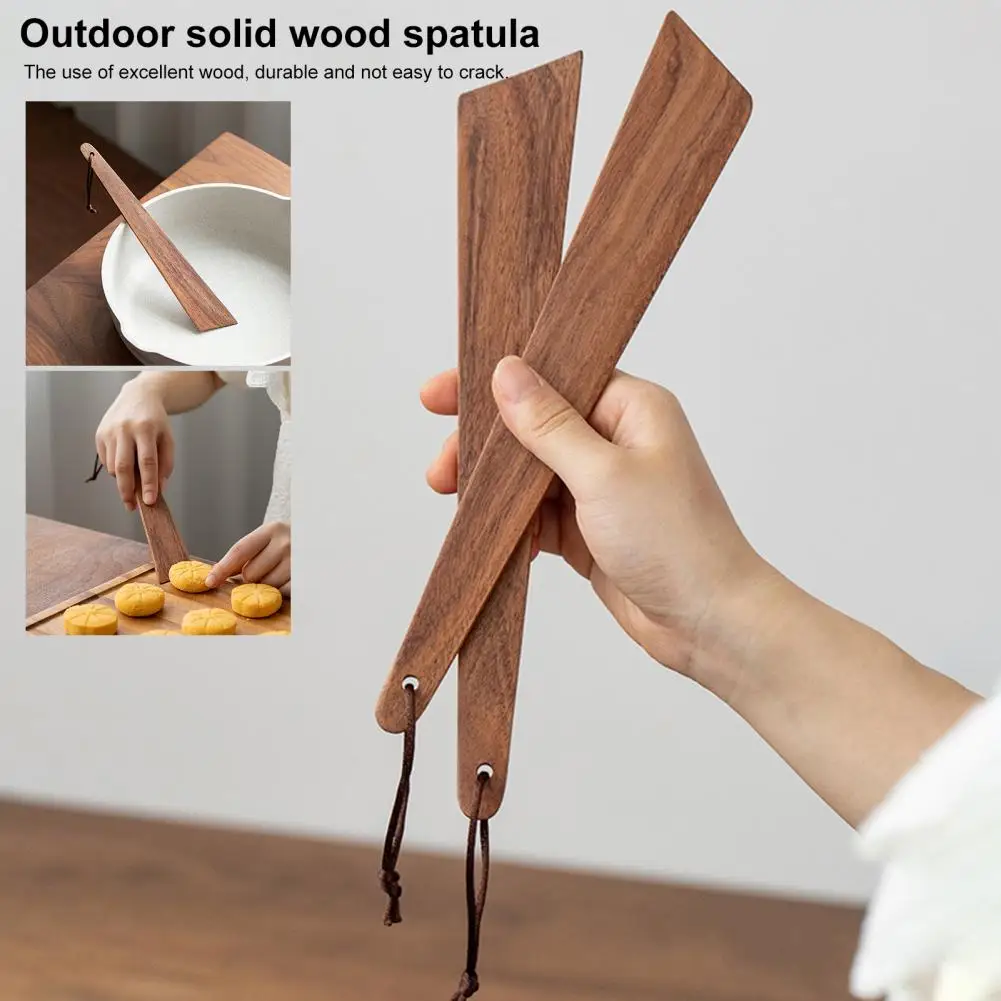 1/2Pcs 23/30cm Cooking Spatula Teak Wood For Cooking Flat Turner For Flipping Serving Scraping Tossing Wood Kitchen Utensil Kit