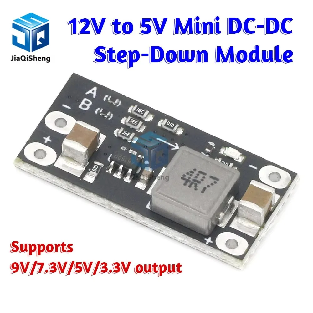 Понижающая плата от 12 В до 5 В, компактный понижающий модуль 2 а поддерживает выход 9 В/7,3 В/5 В/3,3 В
