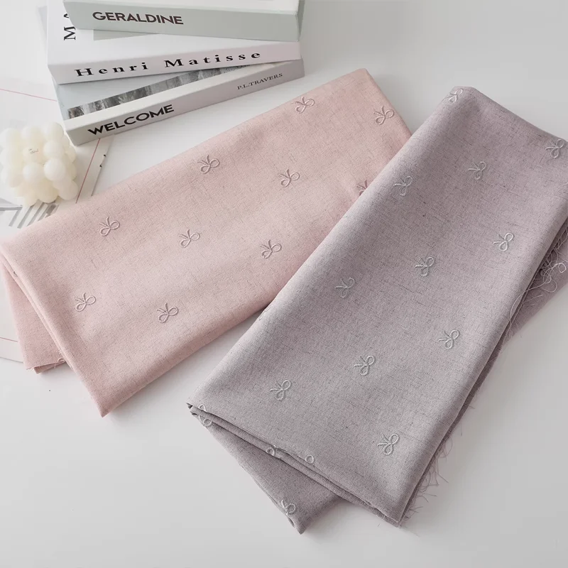 

Polyester Linen Cotton Fabric Pink Purple Bow Skirts Shirts Jackets Bed Sheets Duvet Covers Bags Handmade DIY Fabrics