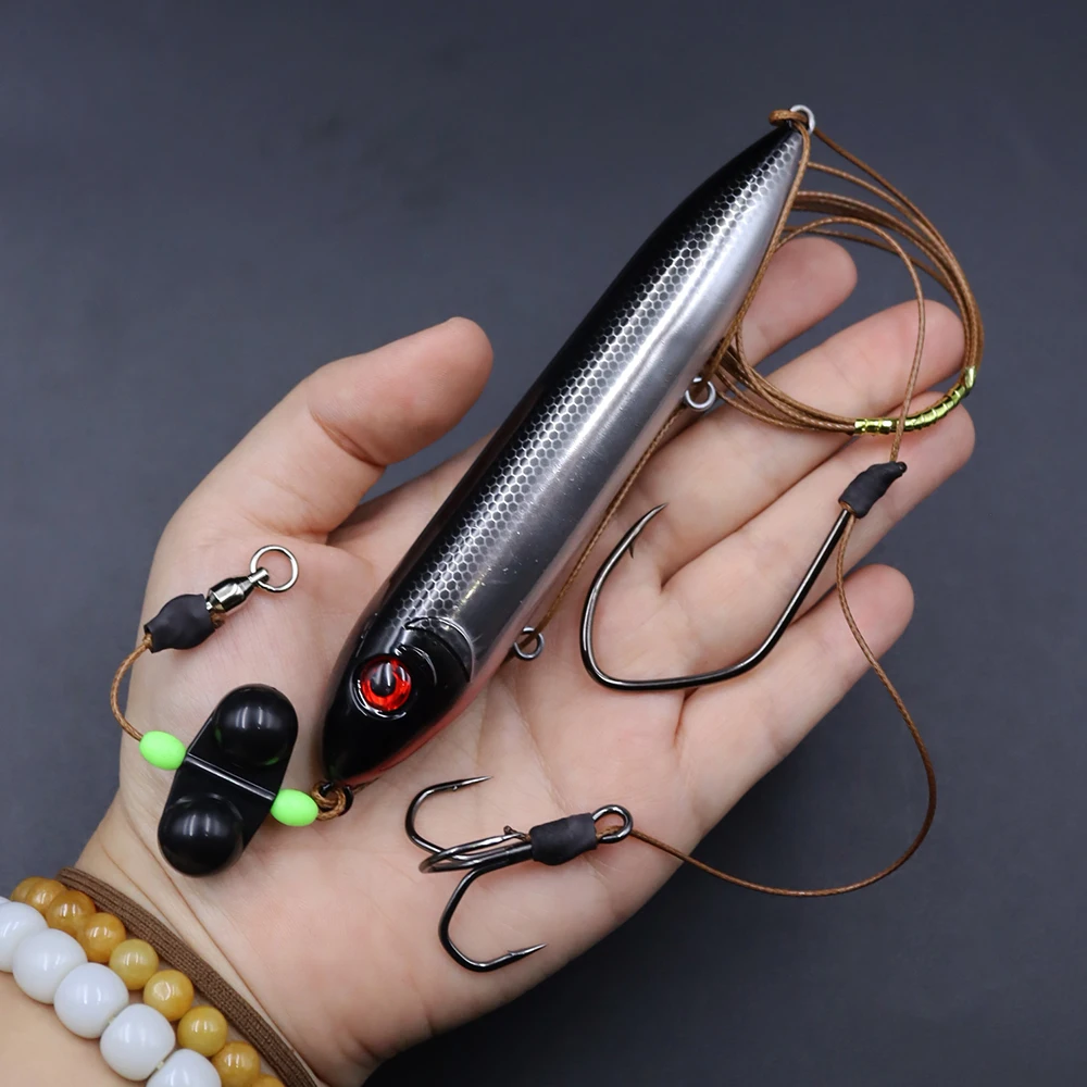 ZYZHE 1/2PCS Catfish Rigs with 5in Float Bait Single Catfish Hook Treble Hooks Live Bait Rigs Ideal For Catfish or Sea Fishing - view 5