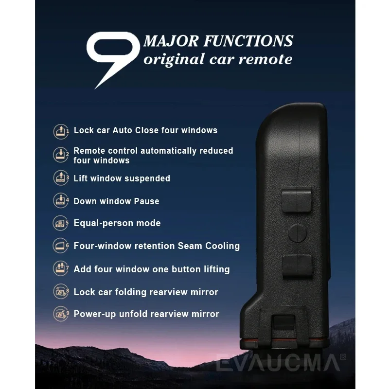 Auto Power Window Lifter & Mirror Folding Module for Renault Koleos Kadjar, Supports Window Open & Close