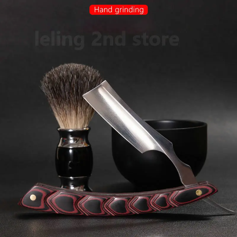 New Cut Throat Straight Razor Wood Professional Barber Ebony Men's Razor Folding Razor Hardened Steel Hardness Sharp Straight