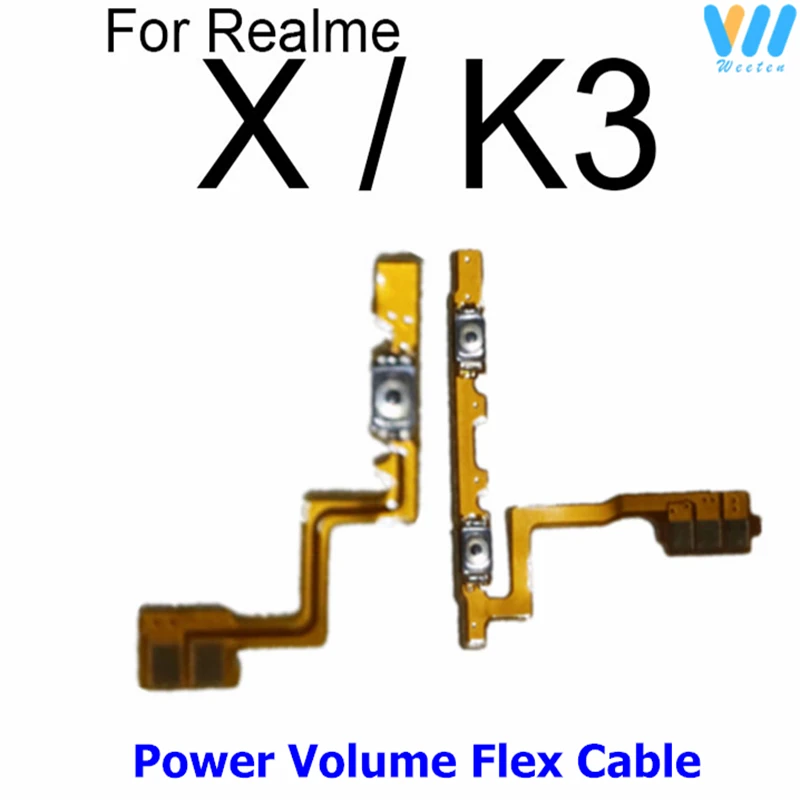 Power Volume Button For Oppo Realme X Xlite X2 X7 Pro X3 Super Zoom ON OFF Side Power Volume Button Switch Key Flex Cable Ribbon