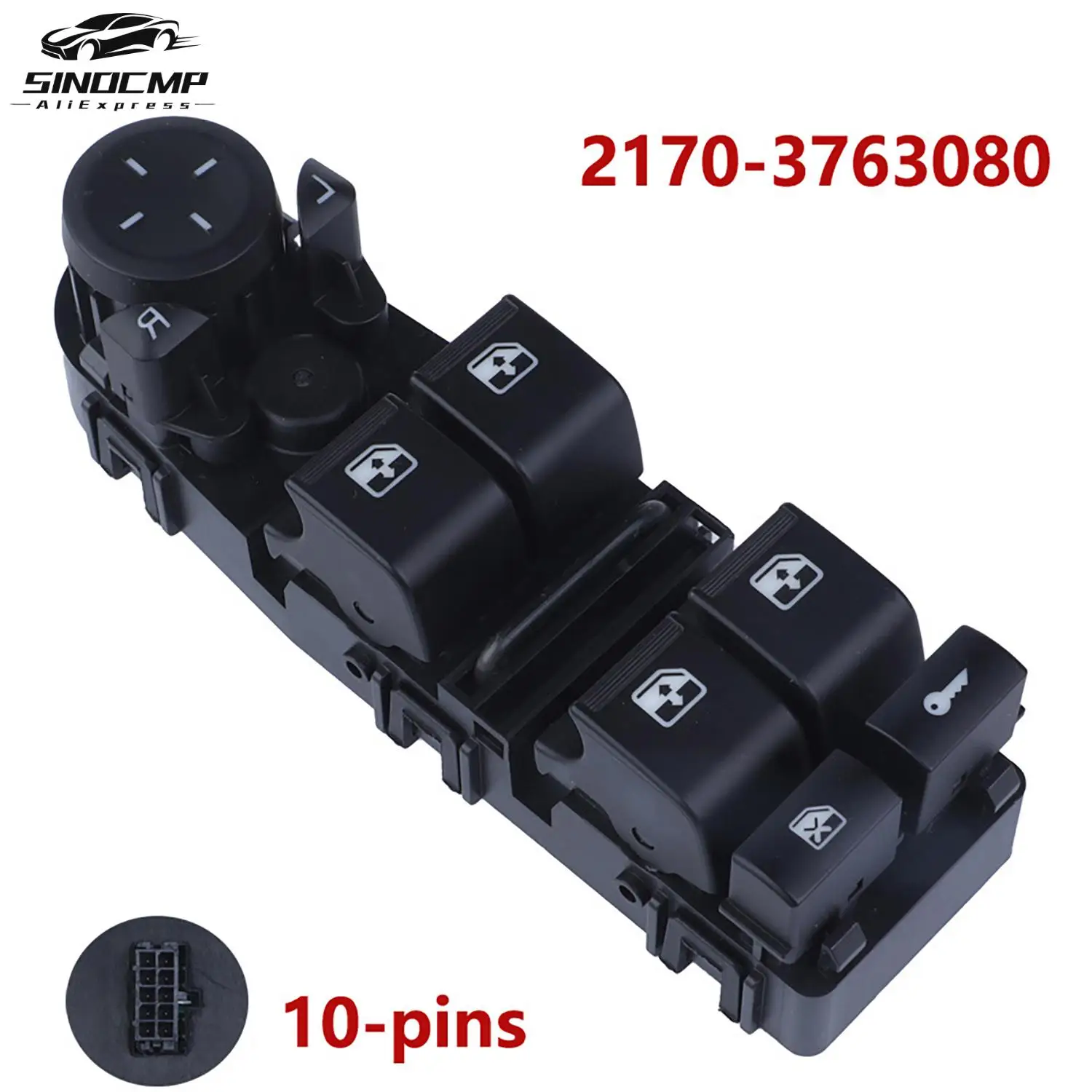 

New Master Power Window Switch 2170-3763080 For Lada 0109 VAZ Priora 2170 2171 2172 Car Interior Components Window Accessories