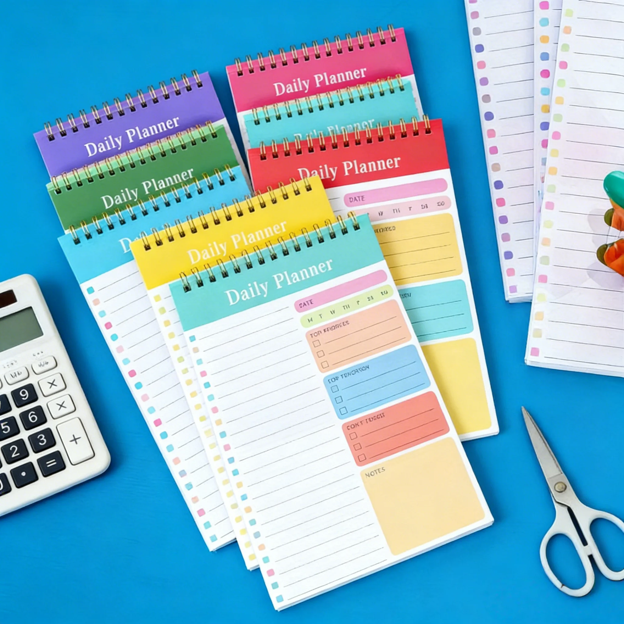 

1 Piece Large Daily Planner Notebook, Random Vibrant Color Option, Perfect for Daily Task Organization