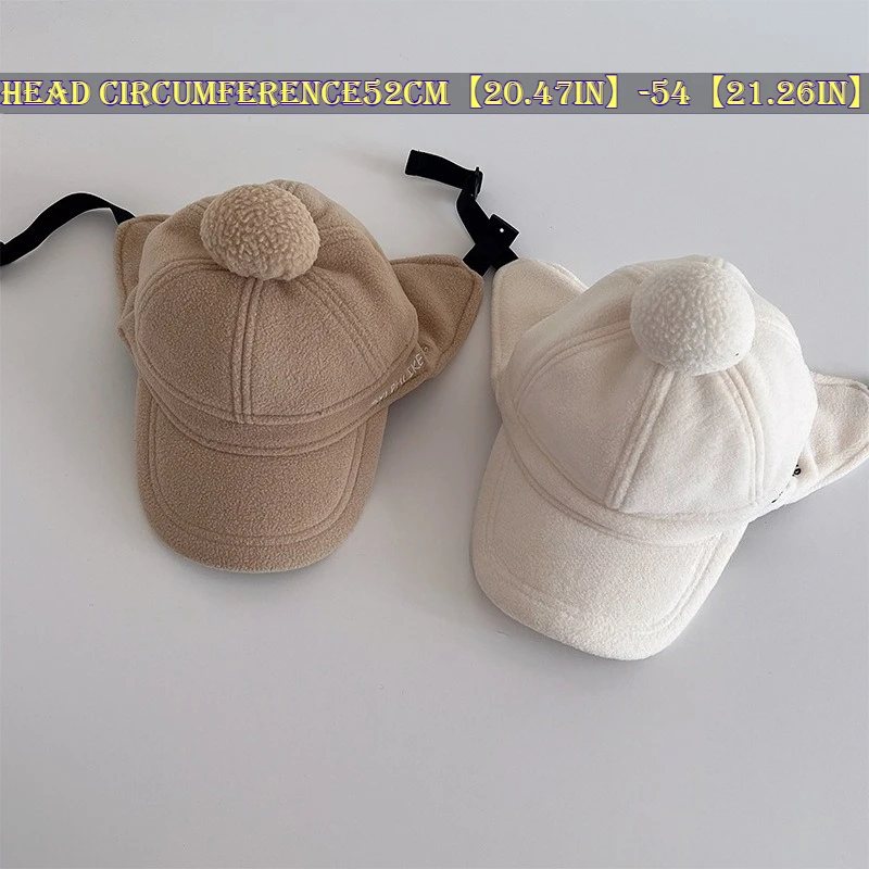 1 قبعة بيسبول قطيفة لحماية الأذن للأطفال على الطراز الأوروبي الأمريكي مناسبة للتنقل في الهواء الطلق متعددة الاستخدامات في الشتاء