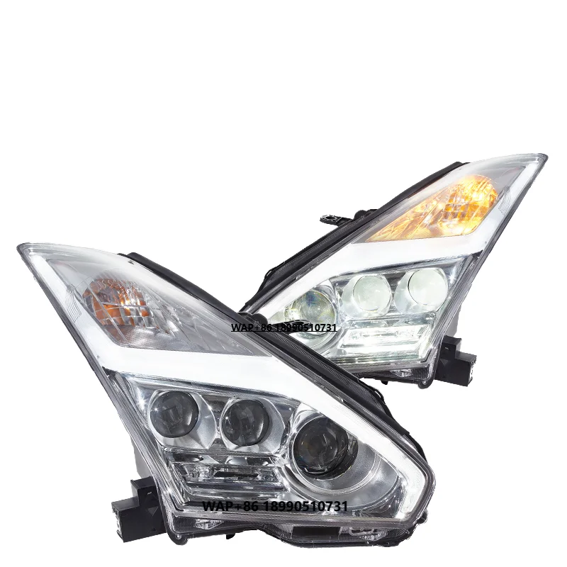 

VLAND 2008-2023 for Nissan GTR R35 DRL Headlight Assembly High Modified LED Lens Yellow Day Running for Car Accessories 6500k