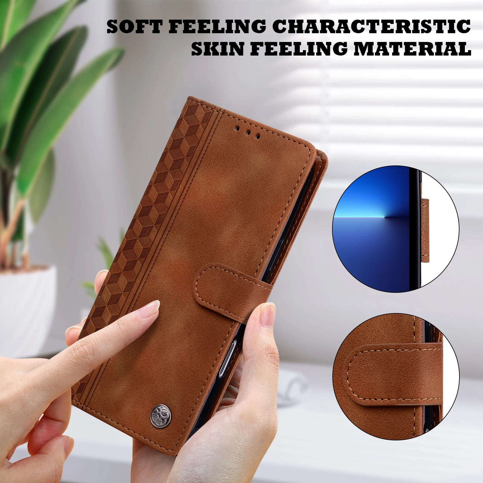 المغناطيسي أغطية جلدية المحفظة الحال بالنسبة آيفون 16e 16 15 14 13 12 11 X Xr Xs 8 7 6 Se2 Se3 2022/20 Mini Pro Max Plus