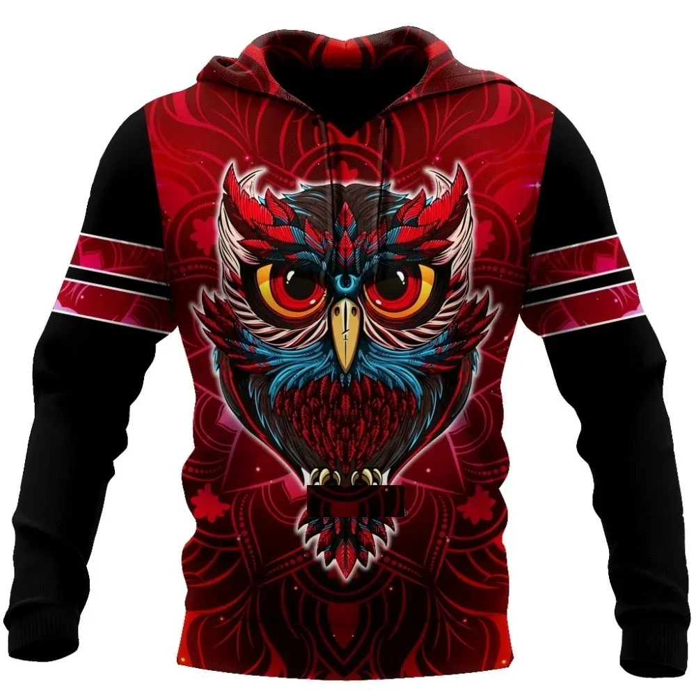 Eagle/ Raven Tattoo Vegvisir Red 3D All Over Printed Men's Hoodie & Sweatshirt Unisex Zip Hoodies Casual Tracksuits