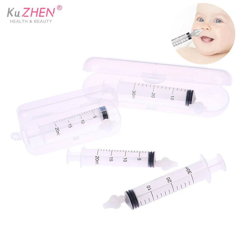 1/2/4PCS/Lot 10ML/20ML/30ML Baby Nose Clean Needle Tube Infant Baby Care Nasal Aspirator Cleaner  Baby Rhinitis Nasal Washer