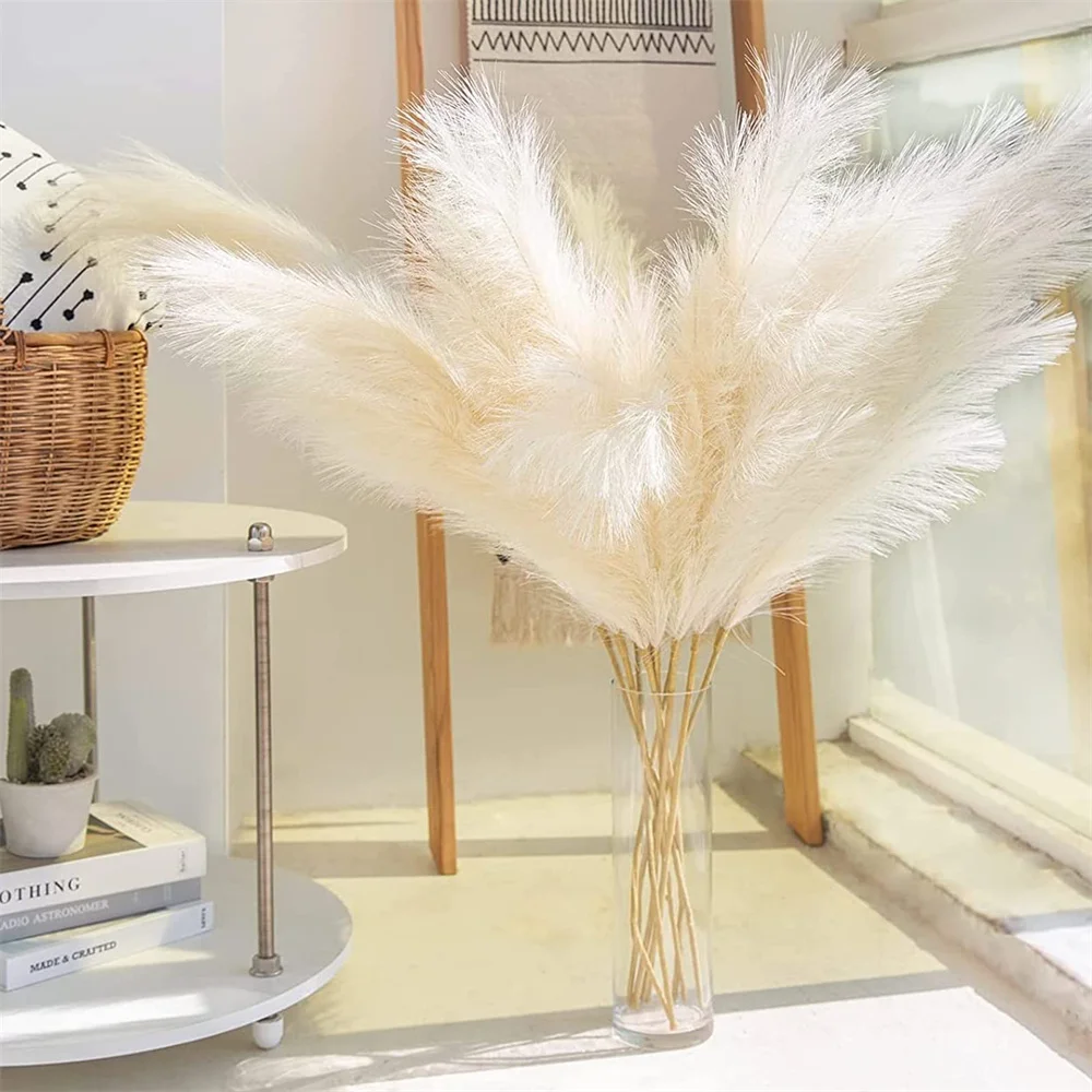 38inch Tall Artificial Flower Pampas Grass Decor Fluffy Faux Reed for Floor Vase Filler Home Boho Decor Wedding Party Decoration