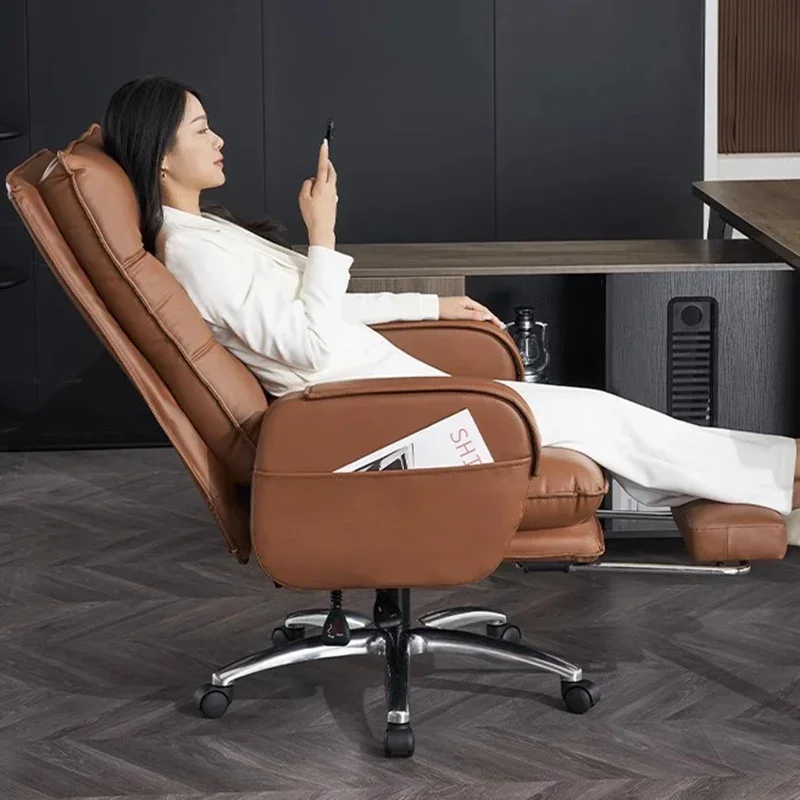 

Game Chair Special Office Chairs Cheap Low Stool Luxury Leather Posture Correction Bed Desk Individual Armchair Leg Rest White