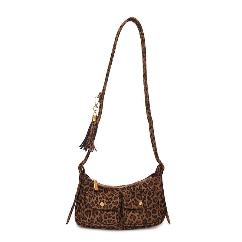 2026 موضة جديدة حقائب كروسبودي نايلون شرابة سستة ليوبارد بوسطن تصميم تحسس المتخصصة عالية الجودة حقائب اليد النسائية للحفلات #6