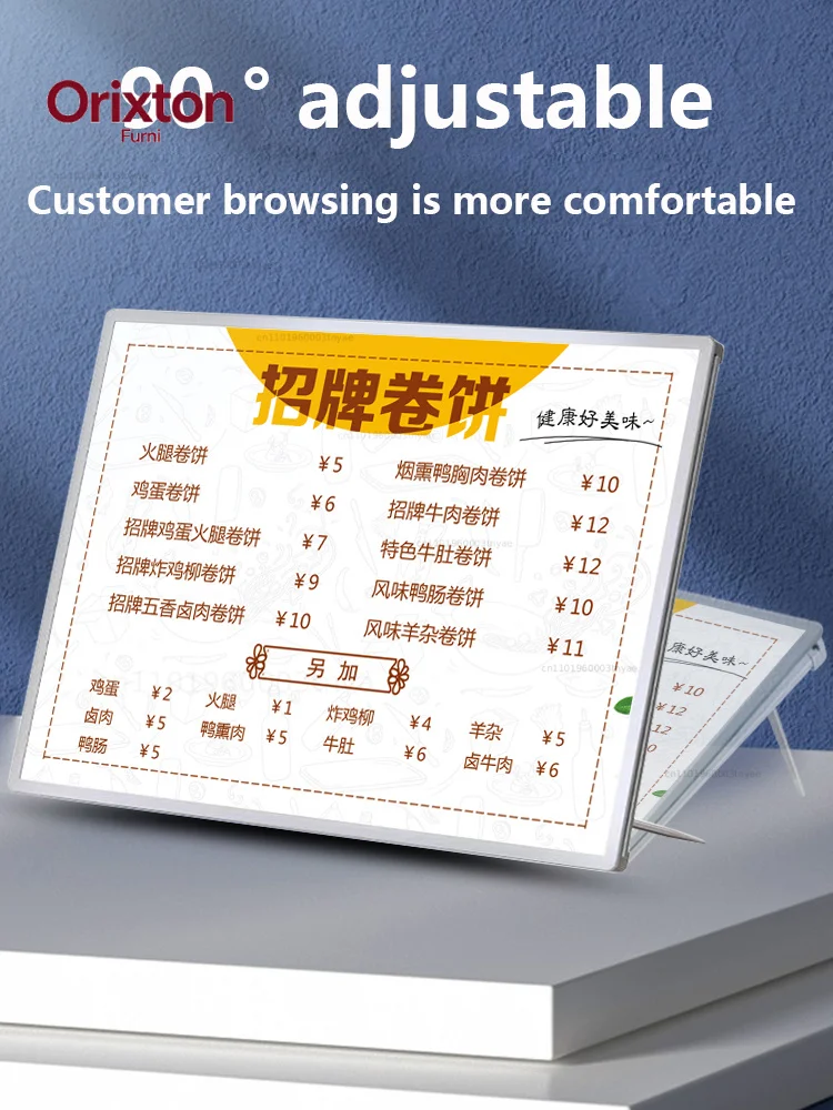 A4 Customized Film LED Light Advertising Box Super Bright Slim Clip Poster Frame For Shops Menus Wall Mounted Billboard