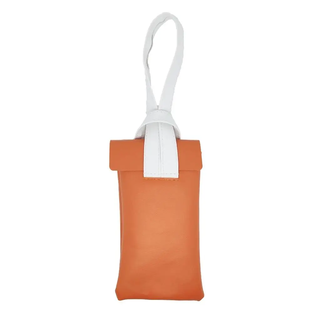 Новый чехол для хранения очков из искусственной кожи, защитная сумка для солнцезащитных очков с цветными блоками, подвесной чехол для очков с браслетом