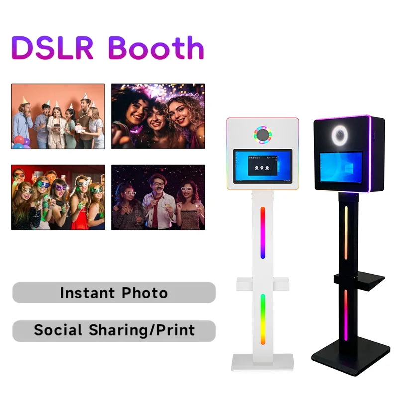 15.6 Inch Square Camera DSLR Photo Booth Magic Mirror Touch Screen Machine Selfie Kiosk Camera PhotoBooth Shell For Wedding Even