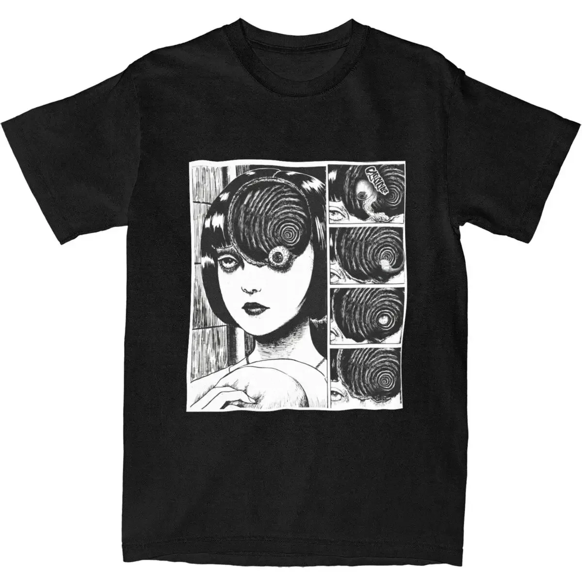 

Junji Ito Comic T Shirt Japanese Anime Trending T Shirts Short Sleeve Y2K Fun Tshirt Summer Cotton Breathable Oversize Clothing