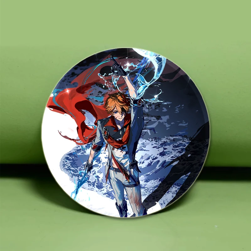 Insignia de impacto Genshin de 32/44/58mm, broches de personajes del juego Tartaglia, alfileres esmaltados bonitos para Cosplay de dibujos animados para mochila, joyería y ropa