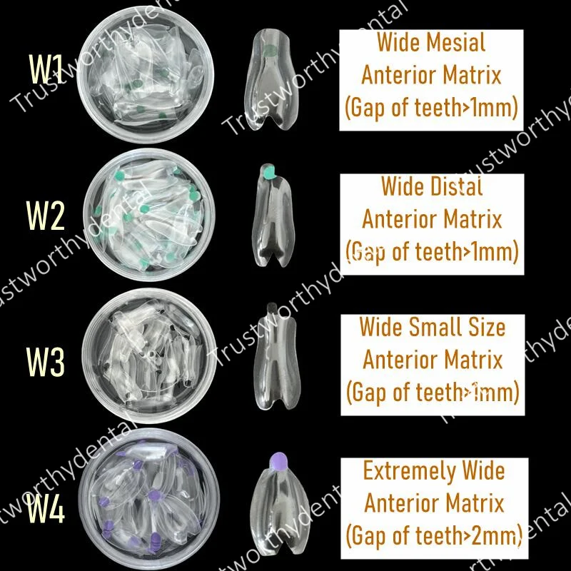 Dental Transparent Matrix Clear BT Closure Matrices  Diastema Wedges Similar with BioClear Diastema Class Restoration