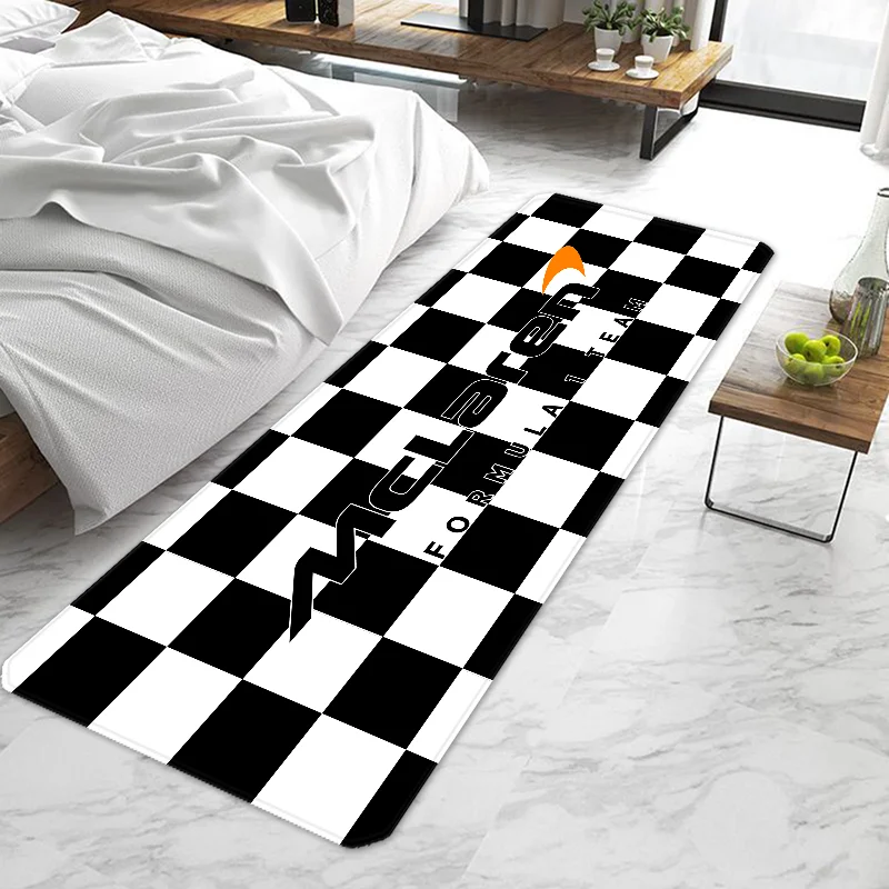 F1 Racing M-mcLarens Door Mat Entrance Doormat Non-slip Washable Kitchen Carpet Living Room Hallway Rugs Door Mats Bathroom Bath