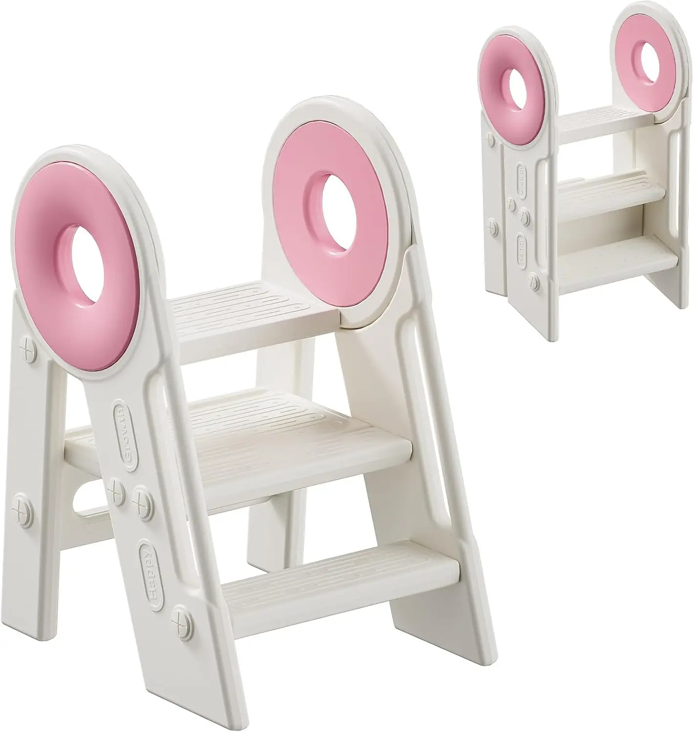 

Детская складная подставка-лестница - Складная регулируемая по высоте 2-3-ступенчатая подставка Монтессори для обучения и готовки, в стиле Монтессори