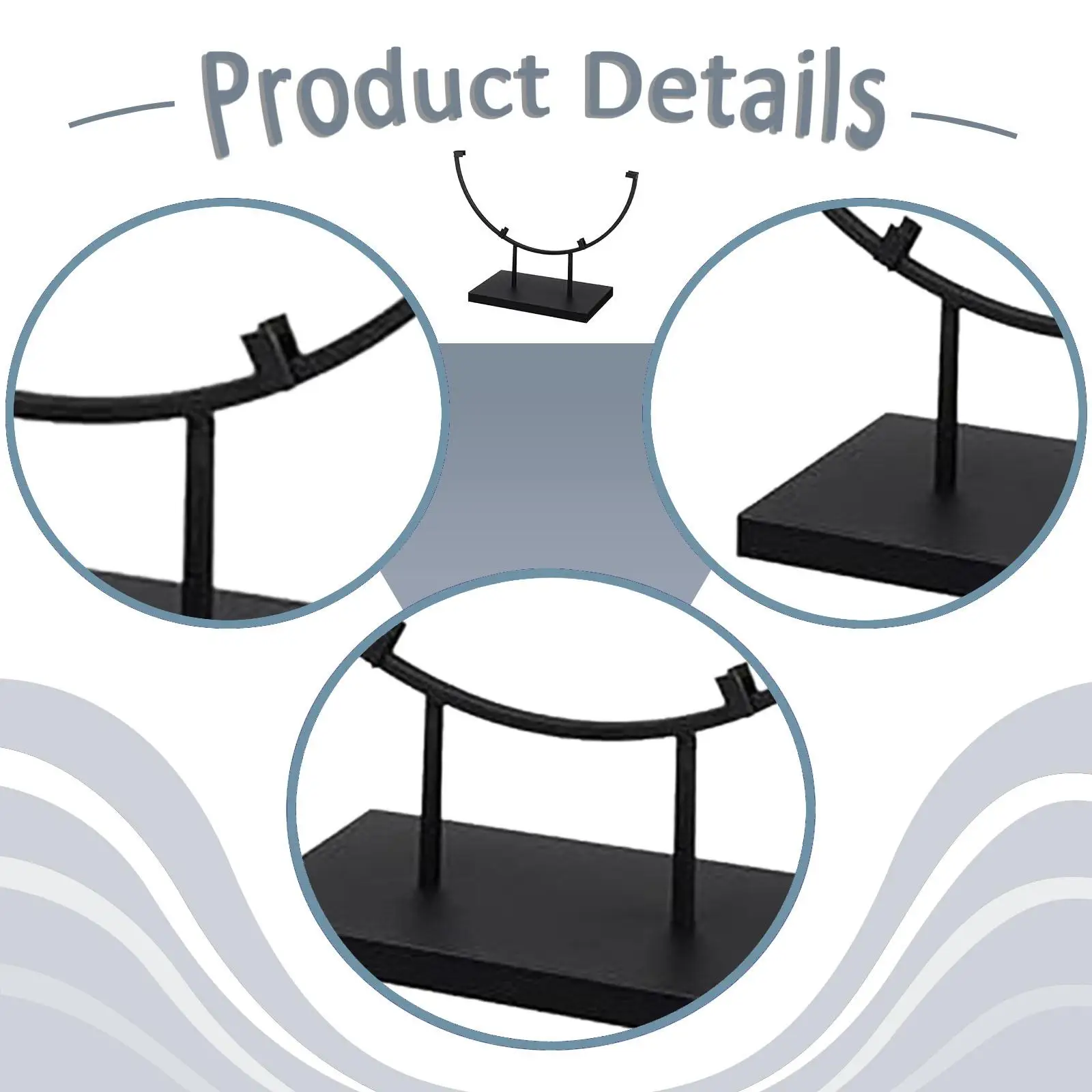 Decorative Photo Stand, Round Metal Art Easel, Picture Holder, Modern Design Panel, Suitable for Display